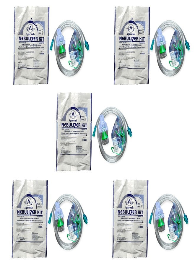 Agarwals Nebulizer Mask with Air Tube and Medicine Chamber (Child Kit) - Pack of 5 - Image 1