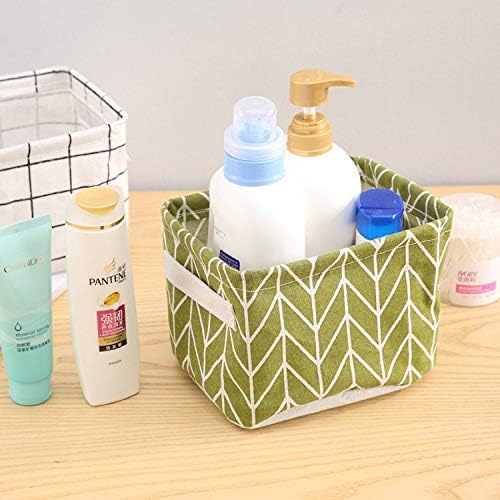 BeFunky Cute Fabric Storage Basket Bins, Home Decor Canvas Organizers Bag for Adult Makeup, Baby Toys Liners, Books (Pack of 2 ) - Image 4