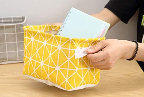 BeFunky Cute Fabric Storage Basket Bins, Home Decor Canvas Organizers Bag for Adult Makeup, Baby Toys Liners, Books (Pack of 2 ) - Image 5