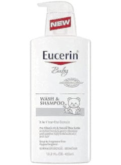 Eucerin Baby Wash And Shampoo Fragrance Free 400Ml  - Image 1