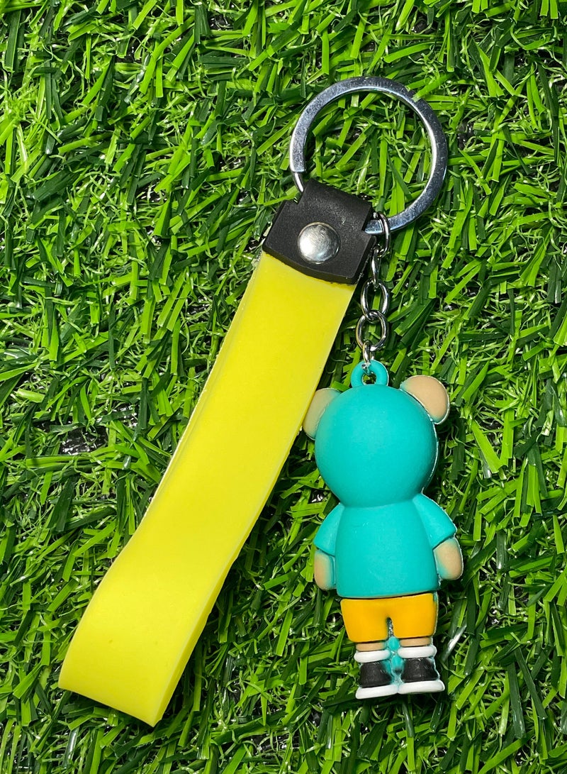 Distinctive cartoon keychain stylish accessory keychain with the character of Coco Teddy Bear with ribbon that fits with car keys wallet and bag beautiful creative gift - Image 4