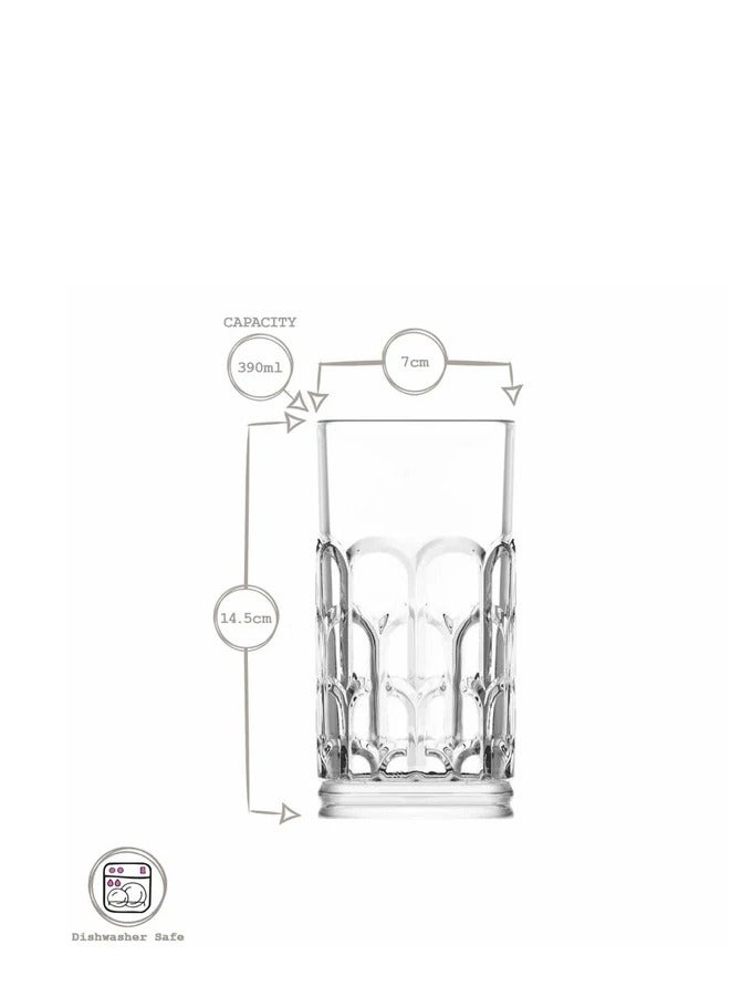 LAV Archie Long Drink Tumbler 390cc 6 Pieces Set - Image 1