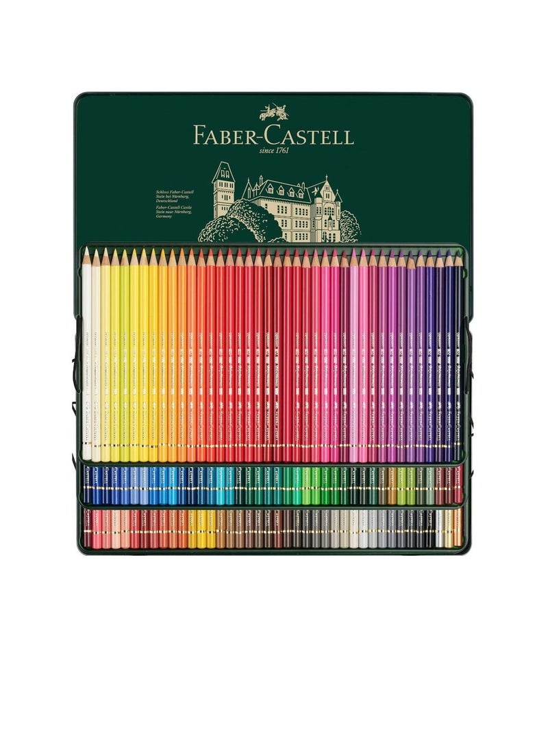 FABER-CASTELL Faber Castell Polychromos Artists Color Pencils 120 Color In A Flat Metal Tin, Assorted, 110011 - Image 2
