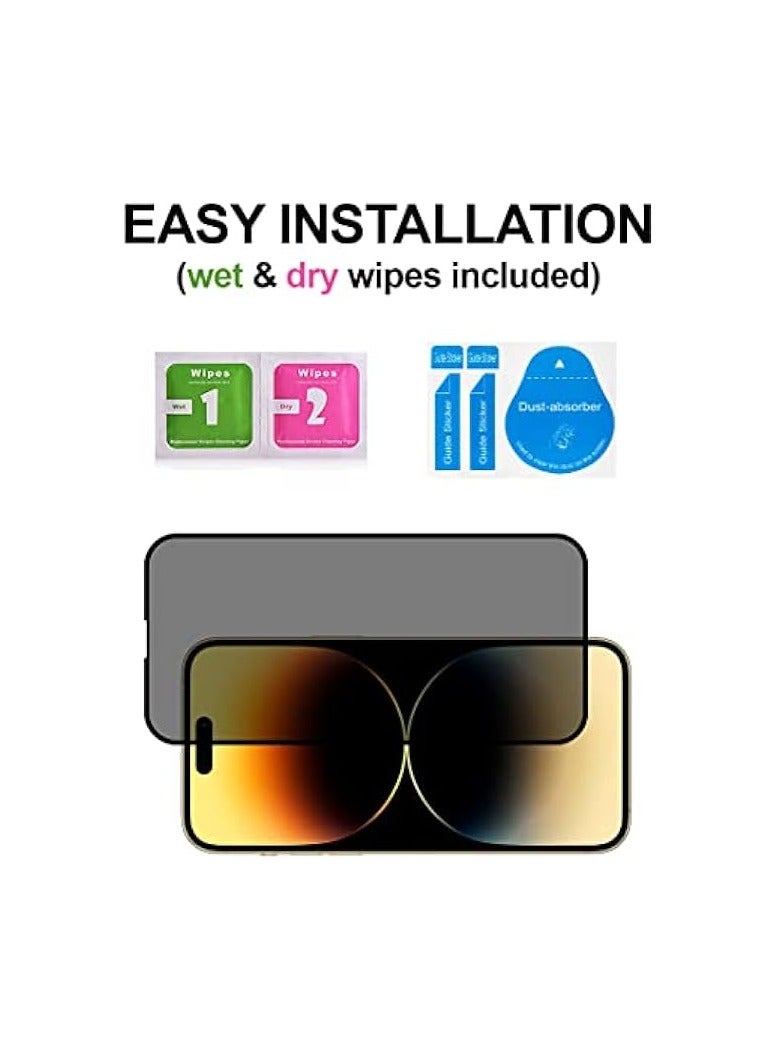 بروماس واقي شاشة من الزجاج المقوى مضاد للتجسس لهاتف آيفون 13 برو باللون الأسود - Image 3