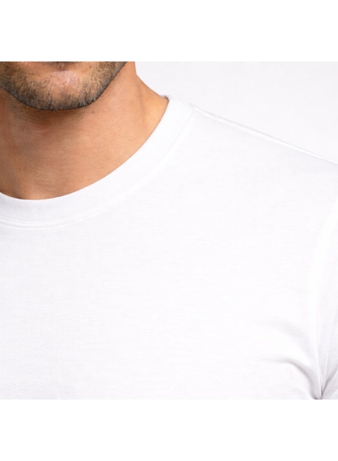 Nextt Level White Round Neck T-Shirts Premium Mercerised Cotton Bio-Washed and Timeless Style with Luxury Comfort - Image 2