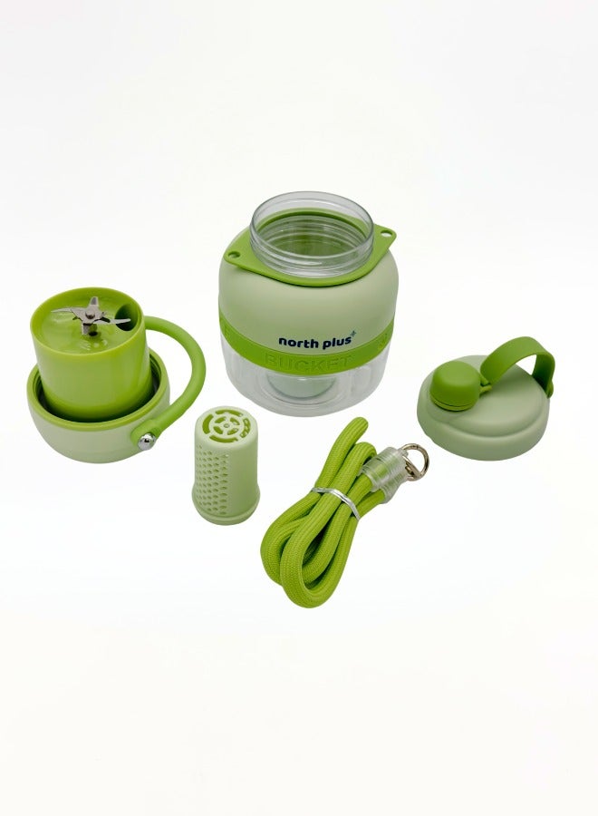 NORTH PLUS ProMix310 Portable Blender, 1000ml Capacity, 80W Motor, USB Rechargeable, Dual 1500mAh Lithium Battery, Durable ABS/PC Design, Ideal for Smoothies, Juices, and On-the-Go Blending, Compact & Travel-Friendly. - Image 3