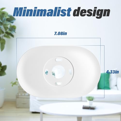 PROSOCOOL Nest Thermostat Wall Plate Nest Wall Thermostat Trim Kit Compatible with Google Programmable WiFi Thermostat GA01837-US - White - Image 2