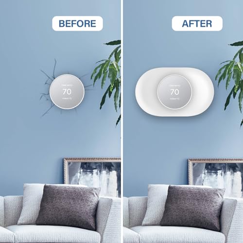 PROSOCOOL Nest Thermostat Wall Plate Nest Wall Thermostat Trim Kit Compatible with Google Programmable WiFi Thermostat GA01837-US - White - Image 3