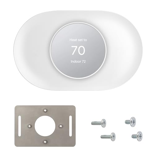 PROSOCOOL Nest Thermostat Wall Plate Nest Wall Thermostat Trim Kit Compatible with Google Programmable WiFi Thermostat GA01837-US - White - Image 1