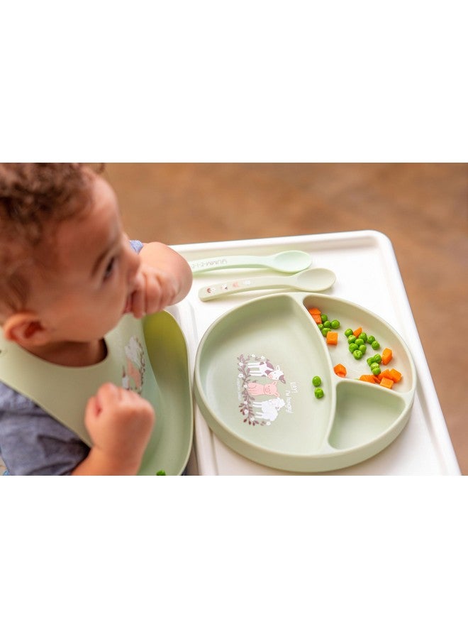 Stephen Joseph Silicone Baby Plate, One Size, Coral Flower - Image 2