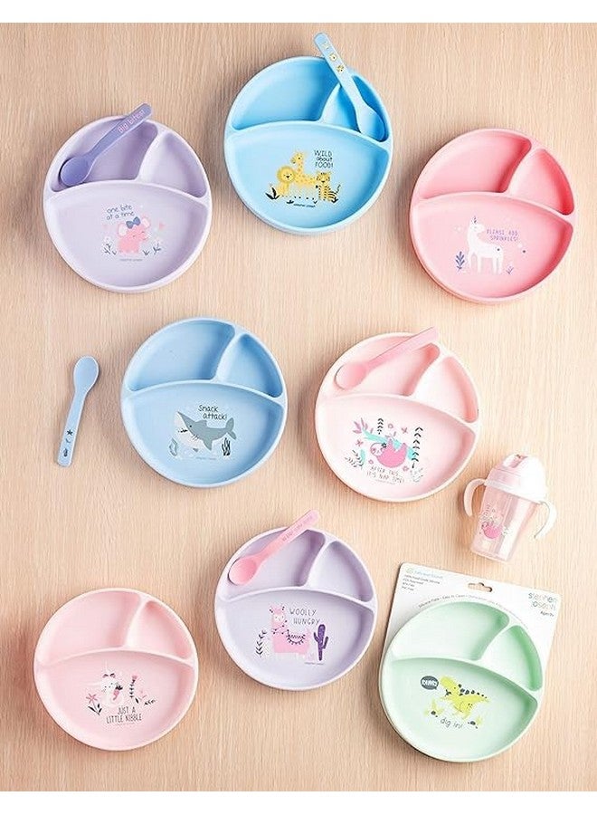 Stephen Joseph Silicone Baby Plate, One Size, Coral Flower - Image 5