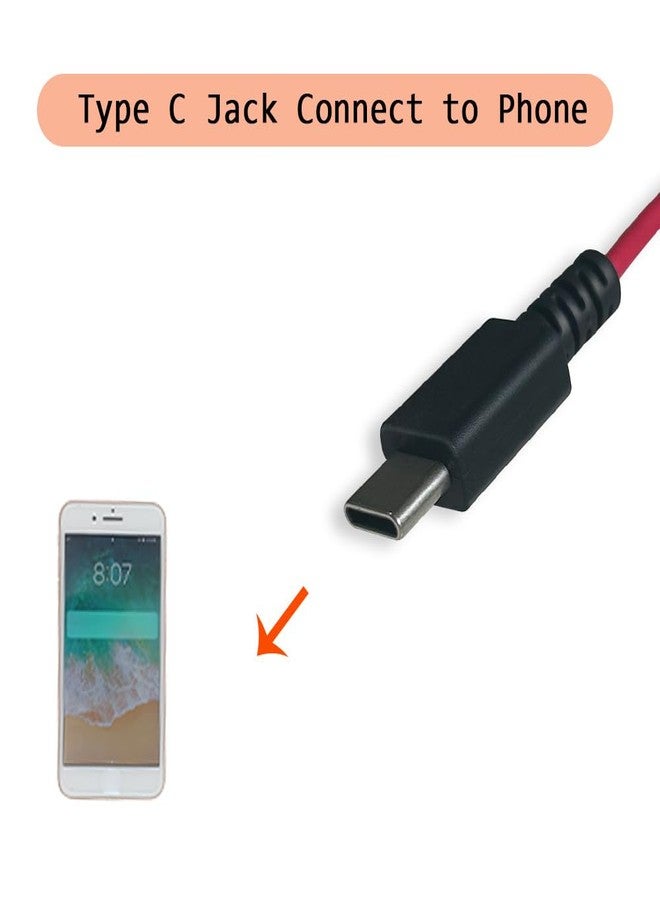 QJYTH Microphone Adapter Compatible with Rode Wireless Go 2/Pro/ME, USB C to 3.5mm TRS Mic Patch Cord Adapter Compatible with iPhone 15,16,Android with Hollyland Lack/M1/M2 and More External Mic - Image 2