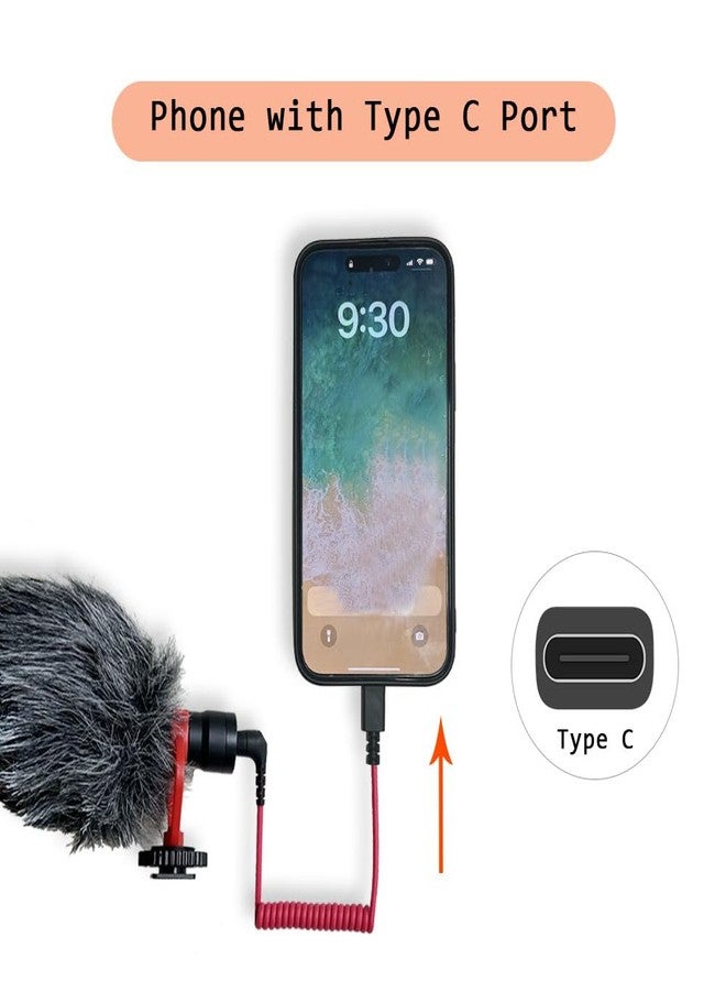 QJYTH Microphone Adapter Compatible with Rode Wireless Go 2/Pro/ME, USB C to 3.5mm TRS Mic Patch Cord Adapter Compatible with iPhone 15,16,Android with Hollyland Lack/M1/M2 and More External Mic - Image 4