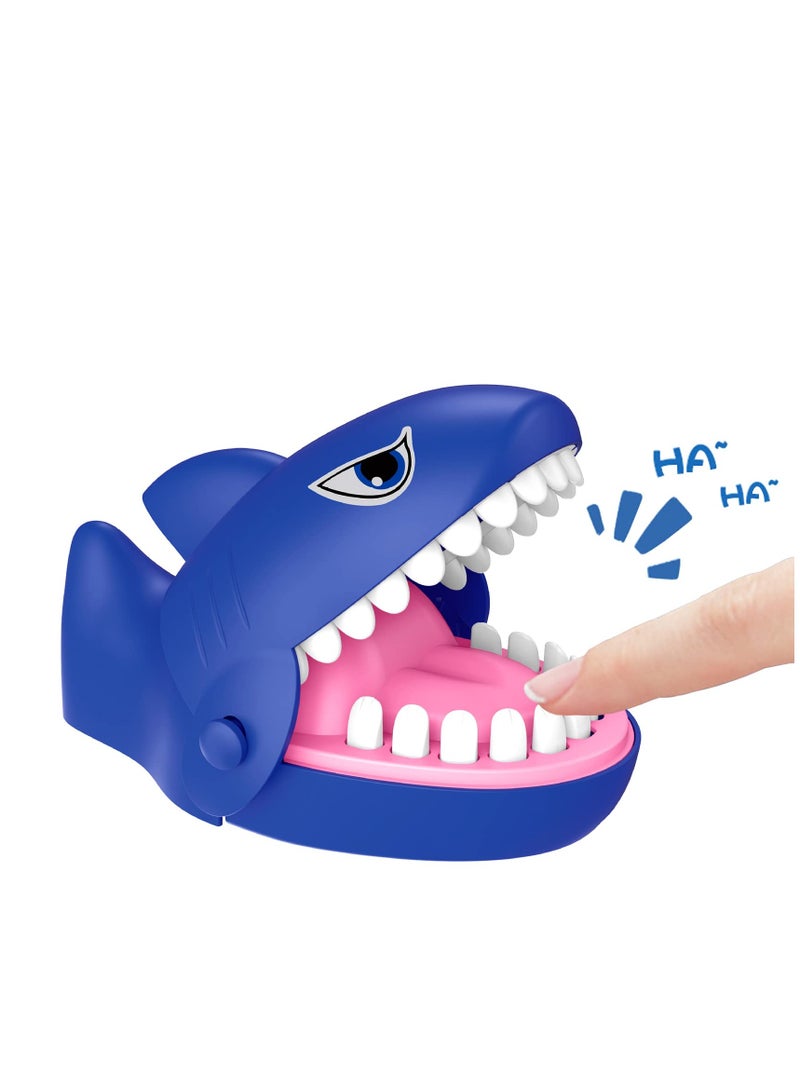 Excefore Shark Dentist Teeth Game, Shark Mouth Bite Finger Game Toy for Kid, Fun Travel Size Shark Teeth Game, Daring Test Game for Kids Toddler Adult Gift Party Favor Gift Dark Blue - Image 1