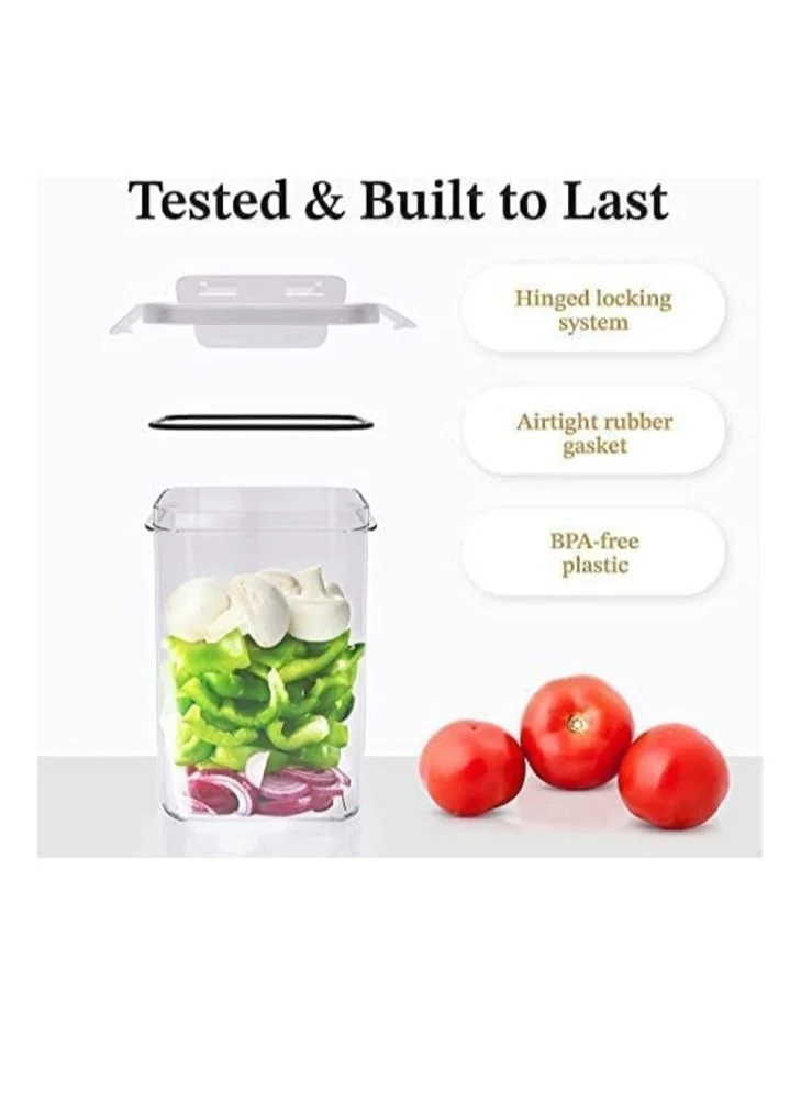 Mahmir 14pcs Pack Airtight Food Storage Containers with Lids for Kitchen Organization - Plastic Kitchen Storage Containers for Pantry Organization and Storage - Cereal, Rice, Pasta Flour and Sugar 14pcs Pack  | Best Price UAE