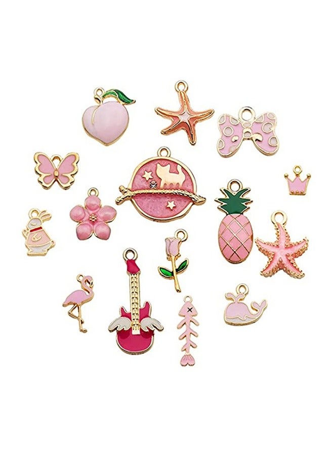 Organizer Charm Pendant 30 Pieces 10mm-30mm Mixed Enamel Pendant DIY Necklace Bracelet Jewelry Production - Image 1