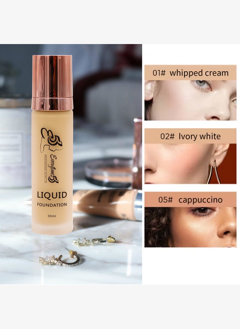 Everytime53 Women's Full Coverage Liquid Foundation 30ml - RG03 - Image 3