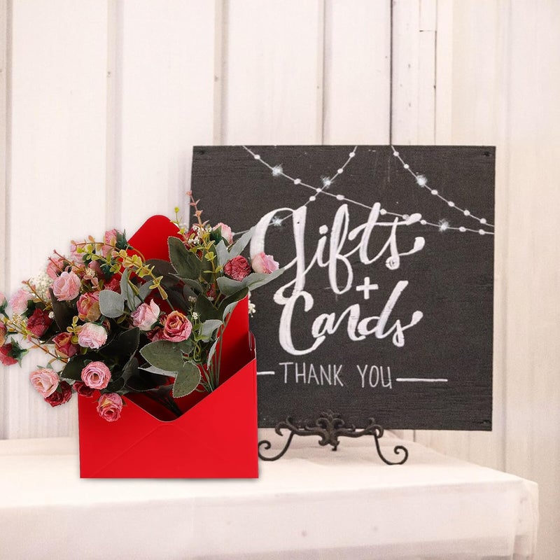 COMPUKAS 2pcs Red Bouquet Envelop Flower Packaging Boxes with Cardboard Paper for Florist Packaging and Flower Storage Floral Wrapping Supplies for Shops and Wrapping - Image 4