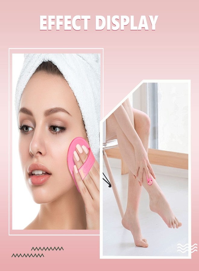 Patelai 32 Pcs Smooth Away Hair Removal Pads 2 Sizes Facial Hair Remover Pads and 30 Pcs Exfoliation Fine Sandpaper for Women Girls Faces Lips - Image 3