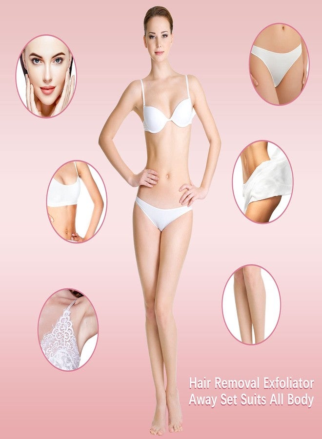 Patelai 32 Pcs Smooth Away Hair Removal Pads 2 Sizes Facial Hair Remover Pads and 30 Pcs Exfoliation Fine Sandpaper for Women Girls Faces Lips - Image 2