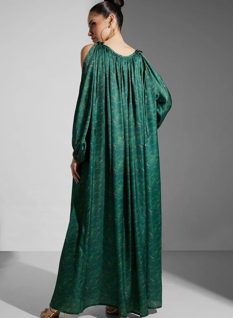 SINOIR Floral Printed Dress