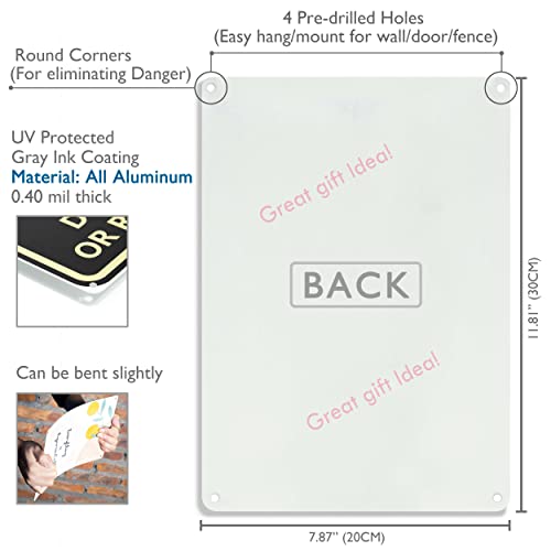 CrazySign Rustic Garden Sign - "I Just Want to Work in My Garden and Hang Out with My Chickens" Decorative Metal Sign, Perfect Chicken Coop Sign and Gift for Chicken Enthusiasts，8" x 12" (276) - Image 2