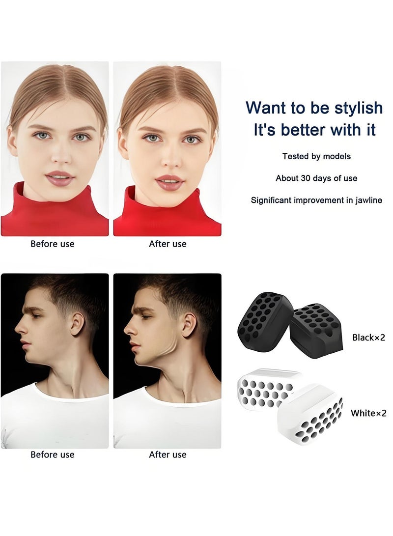 Lee Yon 4-Piece Jaw Exerciser, Black/White, 3 x 1.5 x 1.6 cm  - Image 4
