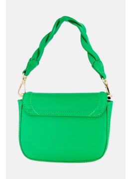Moda Luxe Women Solid Cross Body Bag 14 H x 17 L x 6 W cm, Green  - Image 3