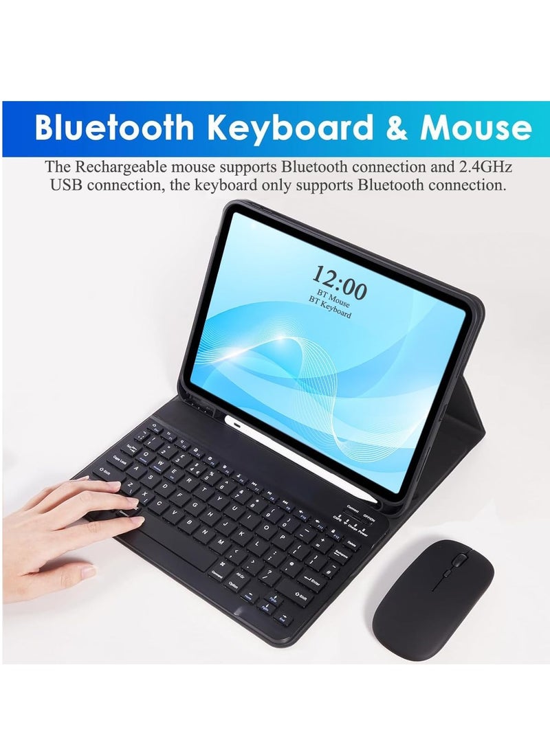 QPHWHFQ - Keyboard Case with Mouse for Samsung Galaxy Tab A9+ Plus 11", Detachable Wireless A9+ Plus 11-inch Keyboard Case, Rechargeable Keyboard Cover with Pencil Holder, 3 Angle Adjustment - Image 1
