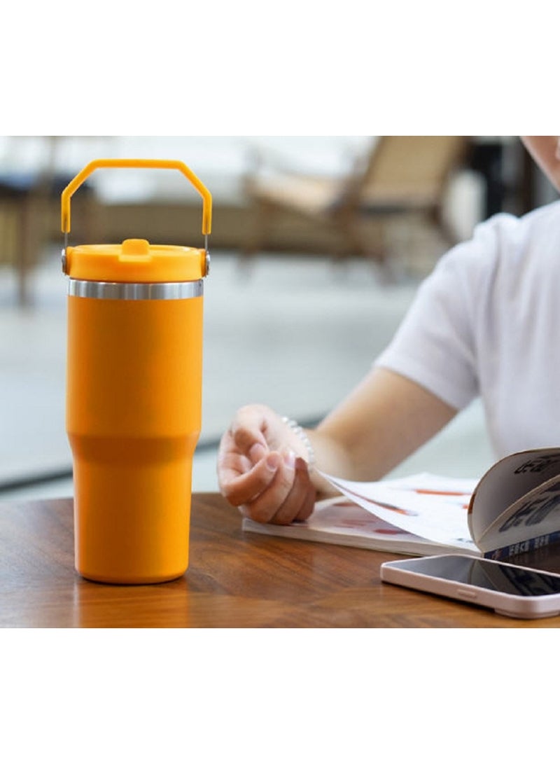 900ml Double-Walled Insulated Mug with Handle, Portable Stainless Steel Mug, Thermal Insulated - Suitable for Anywhere - Image 2