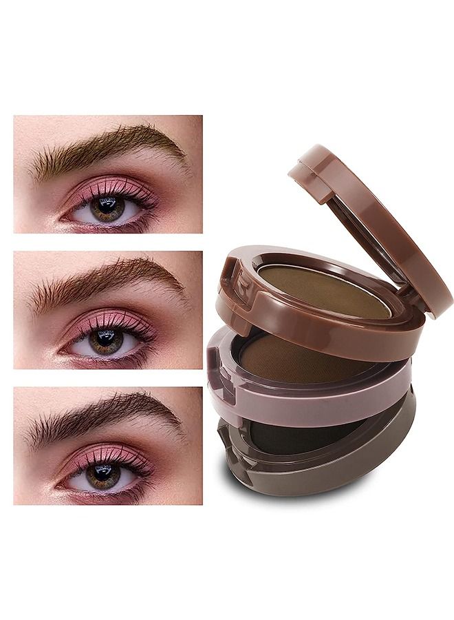 Misslamode 3 Color Eyebrow Powder Palette Set, Waterproof Powder Eyebrow Makeup, Brow Definer Powder Eyebrow Filler to Shape Perfect Brow - Image 1