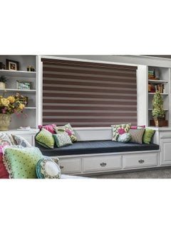 ZEBRA BLINDS Polyester Blinds for Windows,Coffe,W150XH130CM