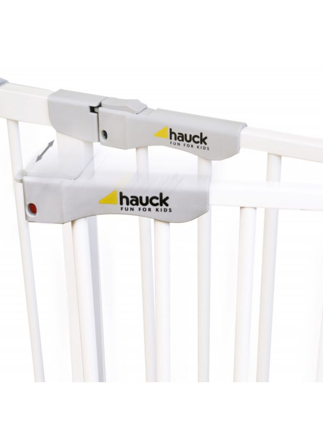 hauck Autoclose N Stop Double Metal Safety Gate Lock for Newborn, White - 597255 - Image 3