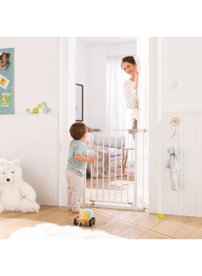 hauck Autoclose N Stop Double Metal Safety Gate Lock for Newborn, White - 597255 - Image 5