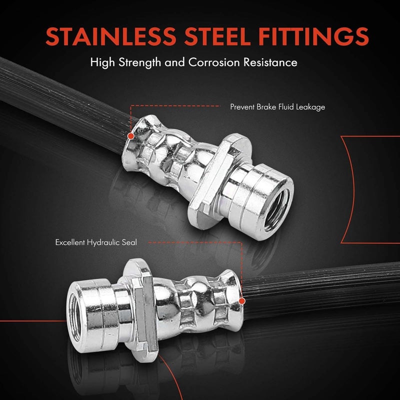 A-Premium Brake Hydraulic Hose for Honda Accord 2003-2007 - Image 4