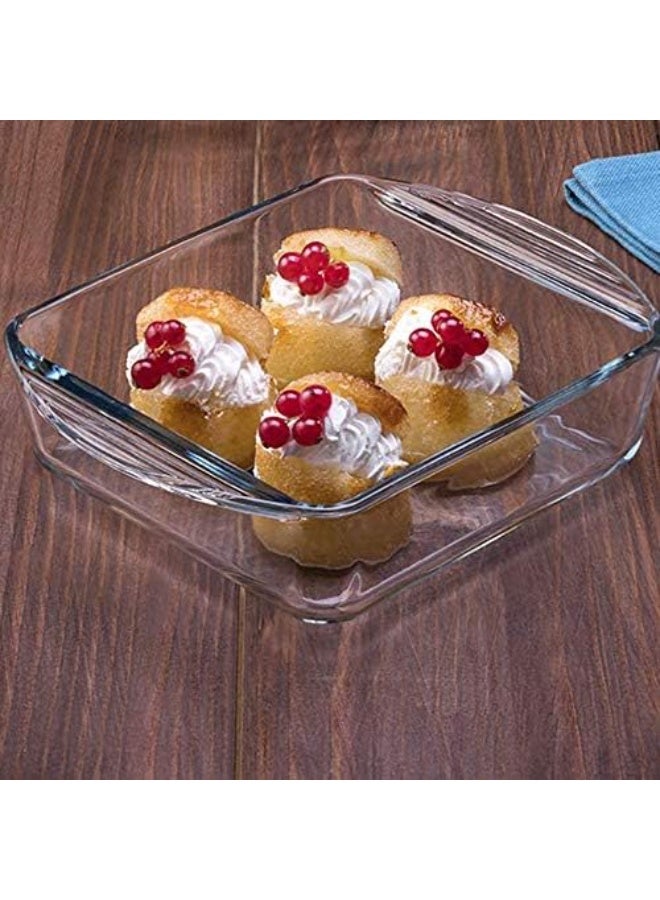 Paşabahçe صينية بوراكم مربعة 1040 مل – طبق زجاجي للخبز - Image 3