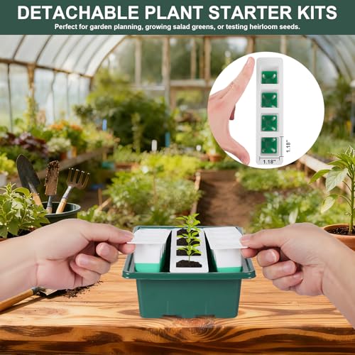 Sondiko Silicone Seed Starter Tray, 48 Cell Reusable Seed Starter Kit, Seedling Starter Trays with Humidity Dome, Mini Greenhouse Germination Kit, Perfect for Starting Vegetable, Flower & Herb Seeds - Image 4
