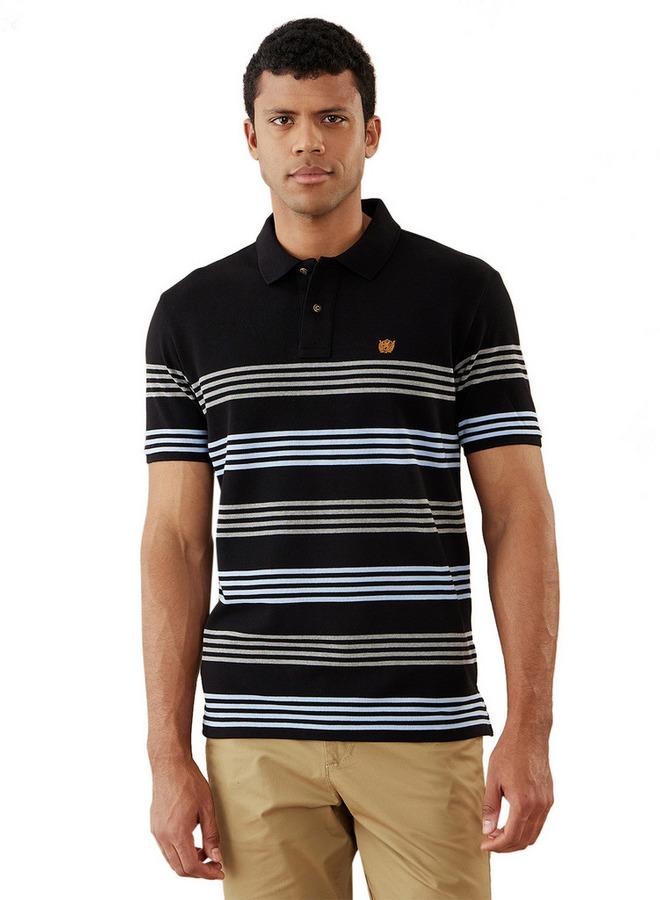 Fahrenheit Striped Polo T-shirt - Image 1