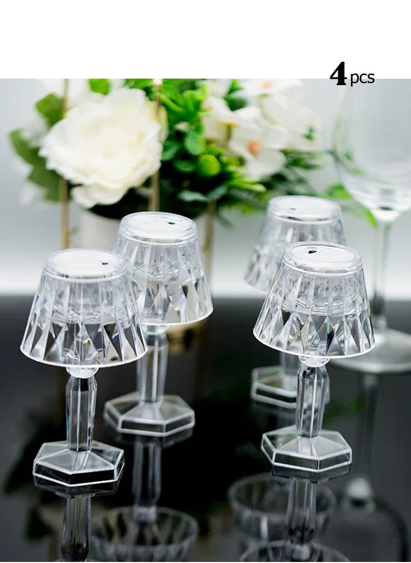 co arma A set of 4 transparent lampshades with yellow light, small in size, 12 cm high  - Image 1