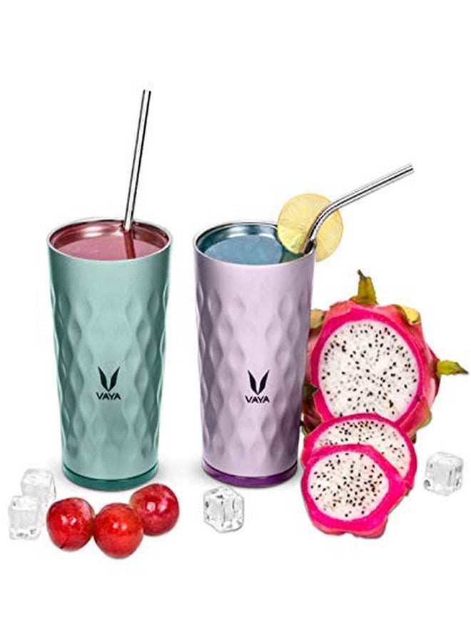 VAYA life.Improved Drynk Stainless Steel Straight Reusable Metal Straws for Drinking, Pack of 4-2 (8.4 Inches), 2 Bent (8 Inches) and 1 Cleaning Brush - Image 4