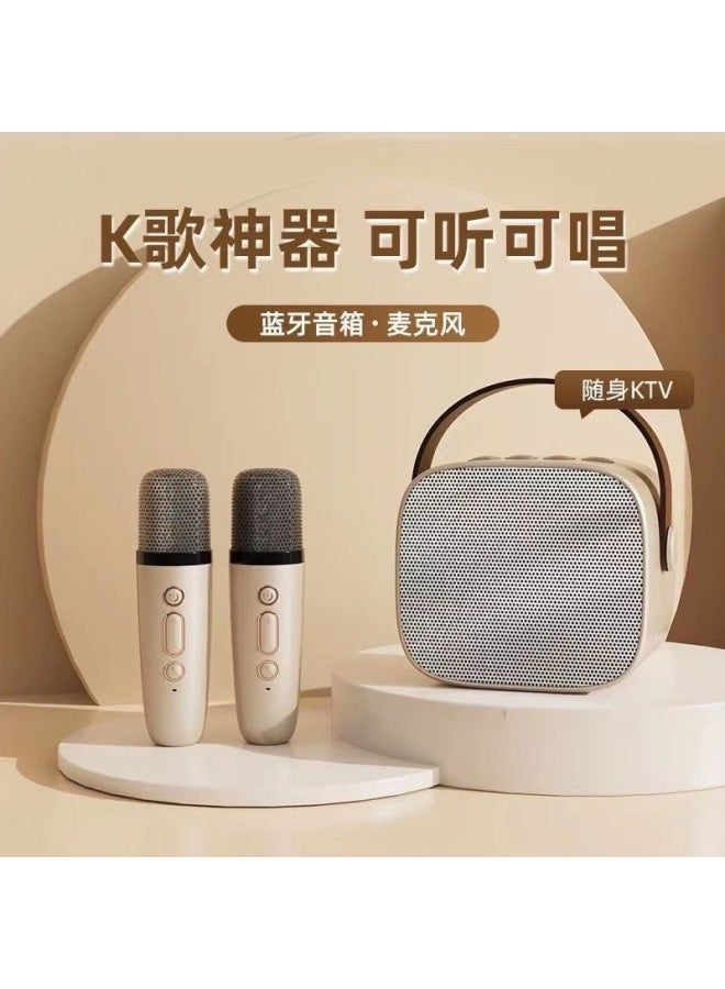 Neutral Bluetooth Speaker Microphone Integrated Music Outdoor Live Broadcast Home Children's K Song With Microphone Portable Small Sound - Image 3