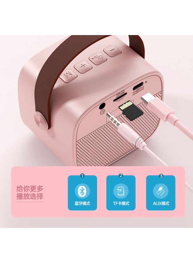 Neutral Bluetooth Speaker Microphone Integrated Music Outdoor Live Broadcast Home Children's K Song With Microphone Portable Small Sound - Image 2