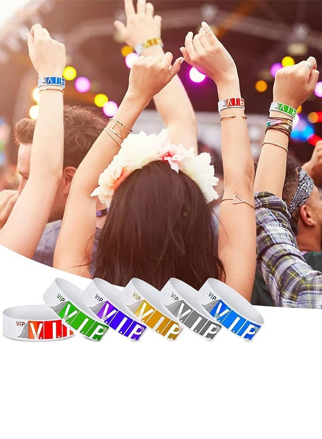 VIP Paper Wristbands for Events Colors 600 Counts Neon Wrist Bands Waterproof Arm Hand Lightweight Concert 0.79in Colored Bracelets Adhesive Party  - Image 4