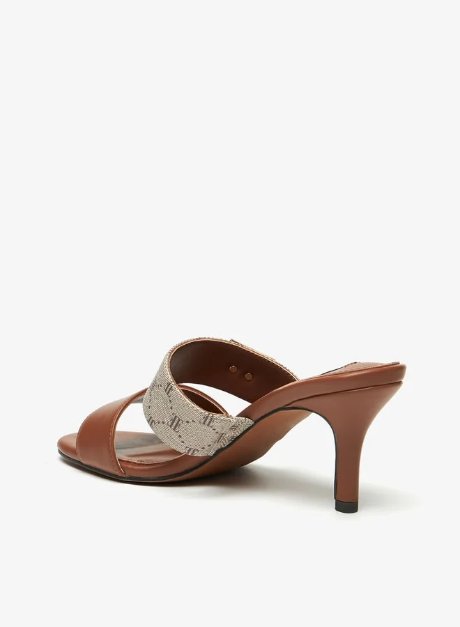 ايل Women's Strappy Slip-On Sandals with Stiletto Heels