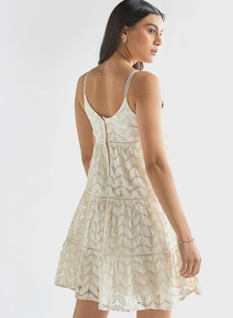 FAV Tiered Eyelet Dress