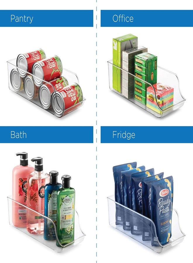 Seseno Set Of 6 Refrigerator Organizer Bins - Stackable Fridge Organizers for Freezer, Kitchen, Countertops, Cabinets - Clear Plastic Pantry Storage Racks - Image 5