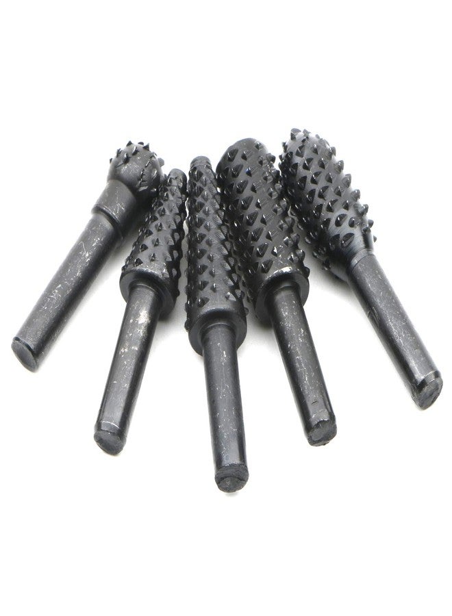 JIUWU 10pcs Black 6.35mm Shank Twist Rotary Burr Drill Bits Wood Carving File Rasp Die Grinder DIY Woodworking Chisel Rotating Embossed Grinding Head Power Tools for DIY Engraving - Image 4