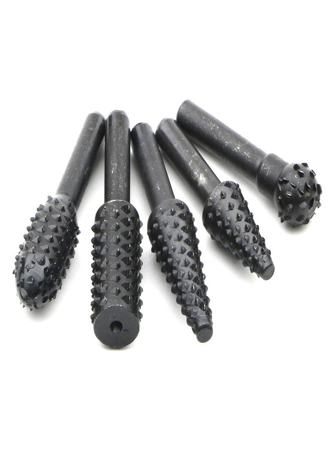 JIUWU 10pcs Black 6.35mm Shank Twist Rotary Burr Drill Bits Wood Carving File Rasp Die Grinder DIY Woodworking Chisel Rotating Embossed Grinding Head Power Tools for DIY Engraving - Image 3