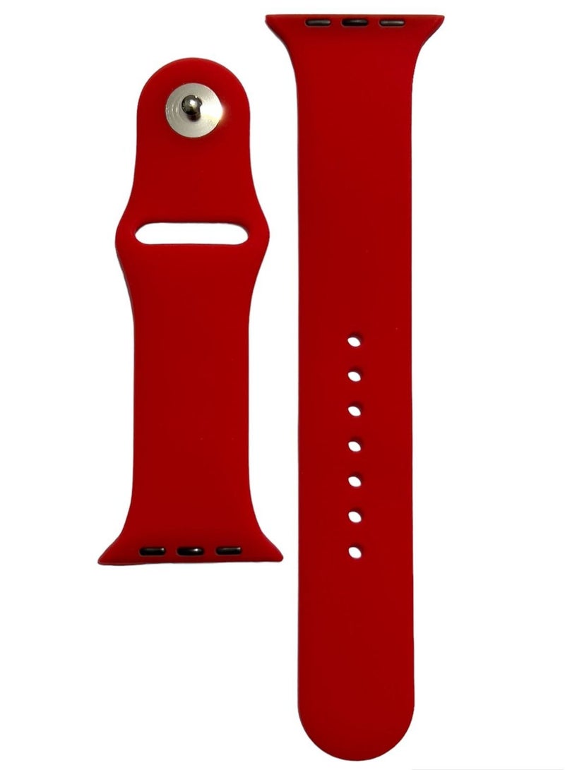 سوار رياضي بديل من السيليكون لساعة Apple Watch Series 8 Ultra - 49 مم - أحمر - Image 3