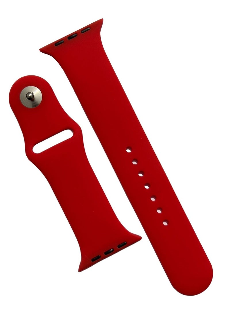 سوار رياضي بديل من السيليكون لساعة Apple Watch Series 8 Ultra - 49 مم - أحمر - Image 2